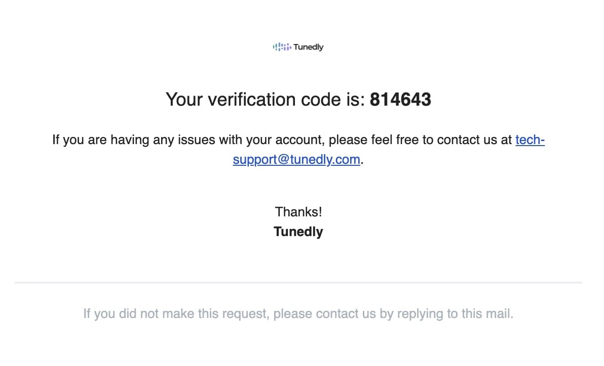 Verification Code Email