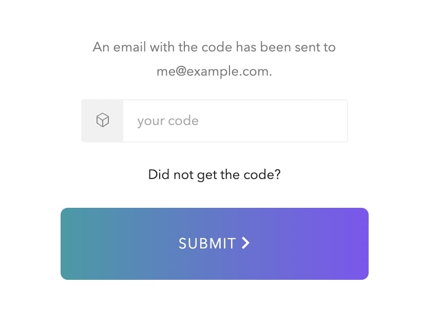 Verification Code Form